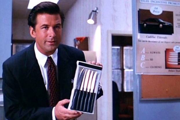 Knives out: Alec Baldwin plays a real estate agent in the movie "Glengarry Glen Ross."